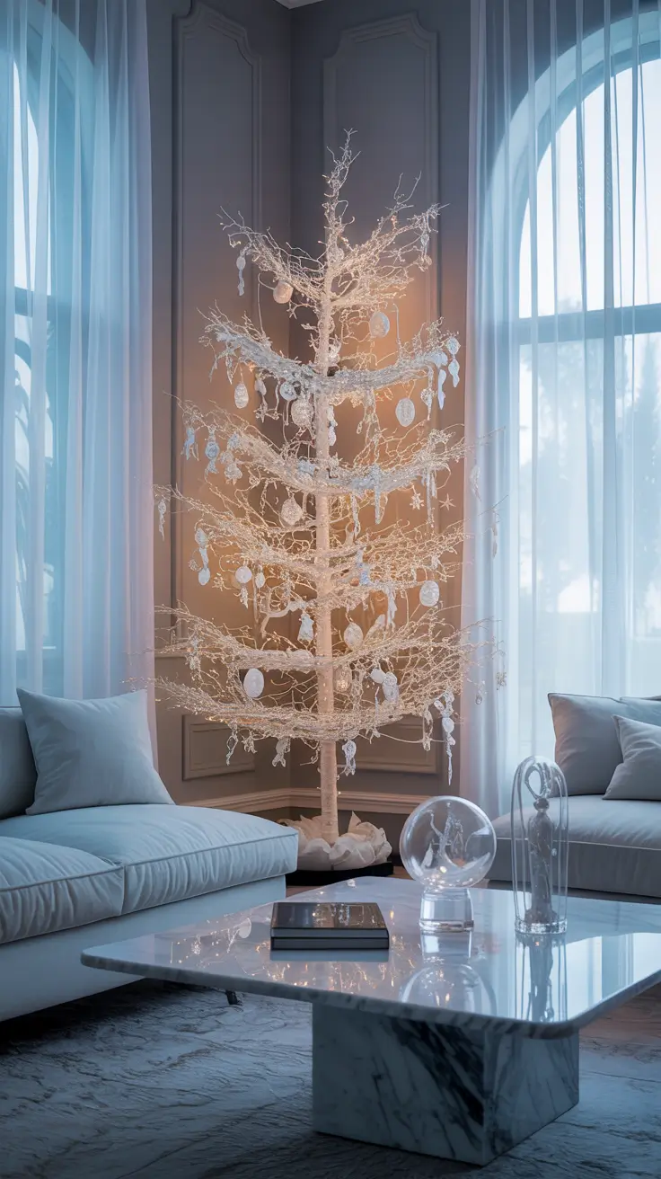 halloween tree ideas 2025 White Halloween Trees With Haunting Elegance
