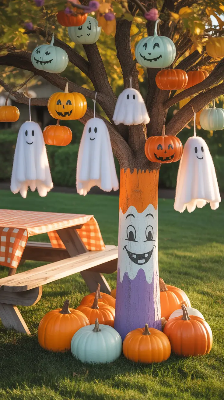 halloween tree ideas 2025 Outdoor Kid-Friendly Trees With Gentle Frights