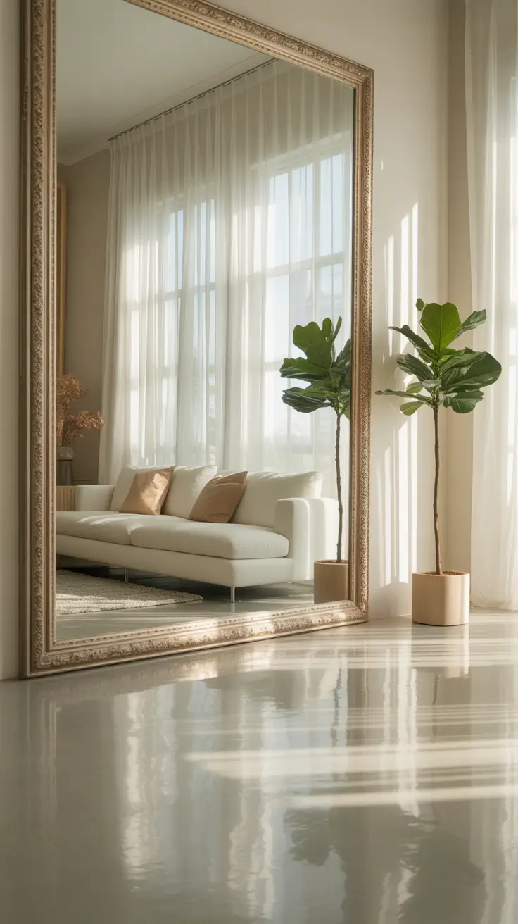 Living Room Ideas 2026 Trends Wall Mirrors For Expansive And Bright Interiors