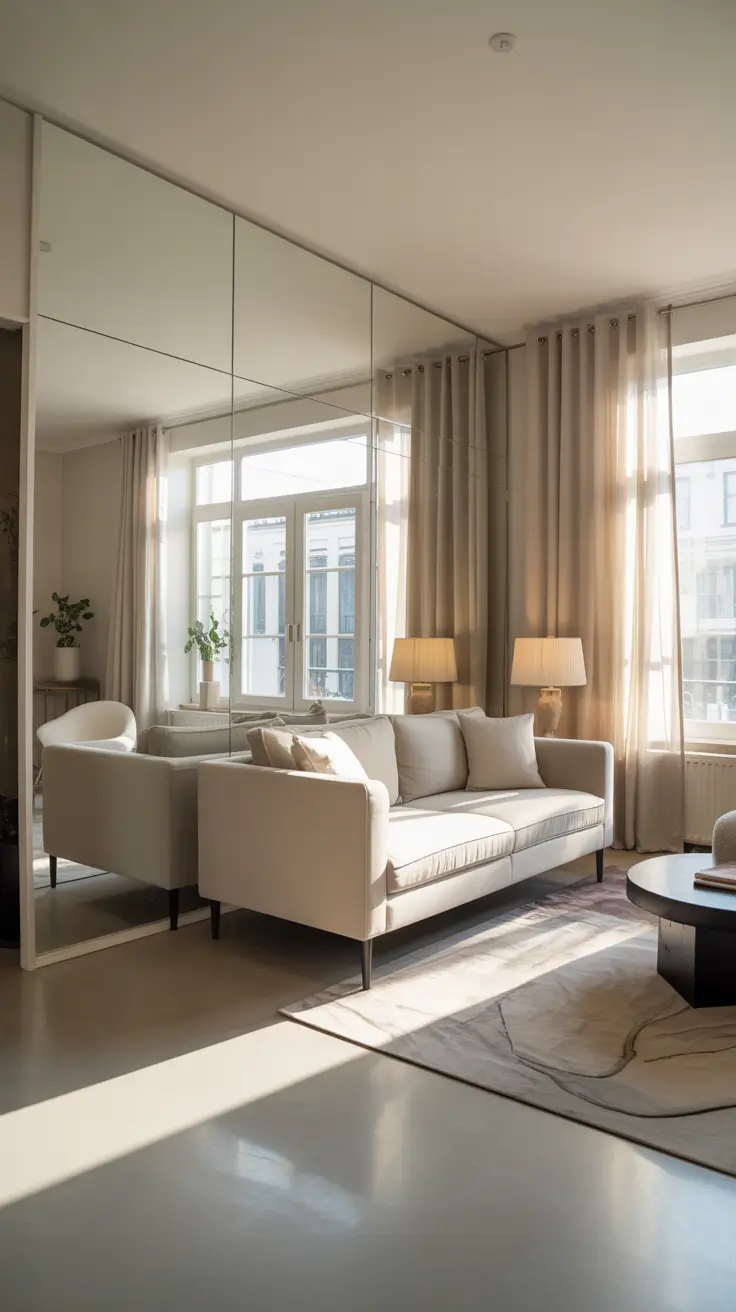 Living Room Ideas 2026 Trends Wall Mirrors For Expansive And Bright Interiors