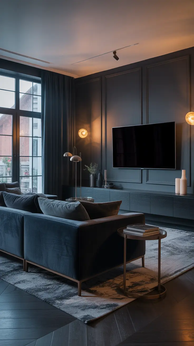 Living Room Ideas 2026 Trends Dark Accents For Dramatic Living Room Sophistication