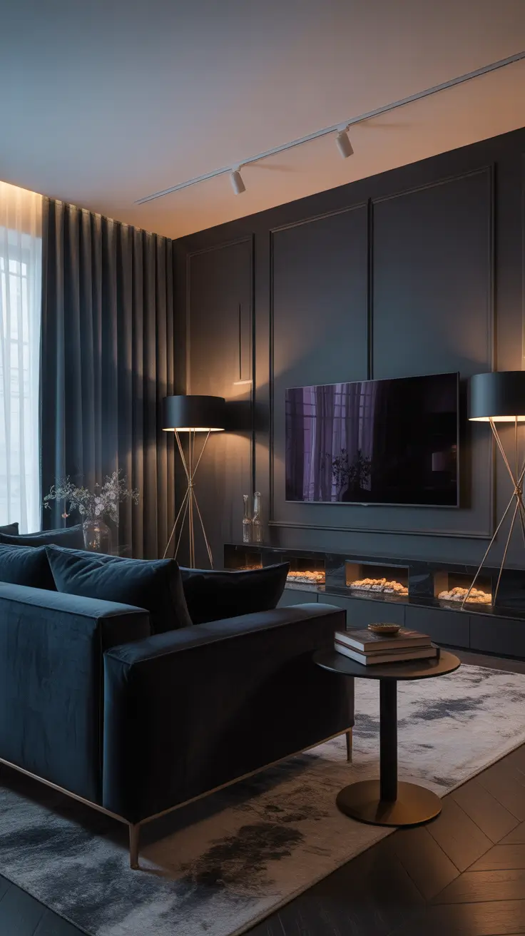 Living Room Ideas 2026 Trends Dark Accents For Dramatic Living Room Sophistication