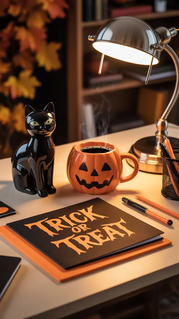 desk Desk Decoration Ideas That Show Off Your Halloween Spirit