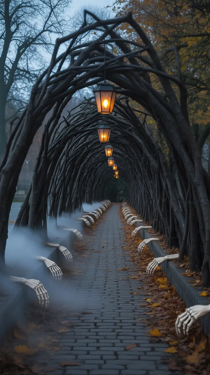 outdoor halloween decor ideas 2025 Haunted Tunnel Walkthrough for Chilling Entrances