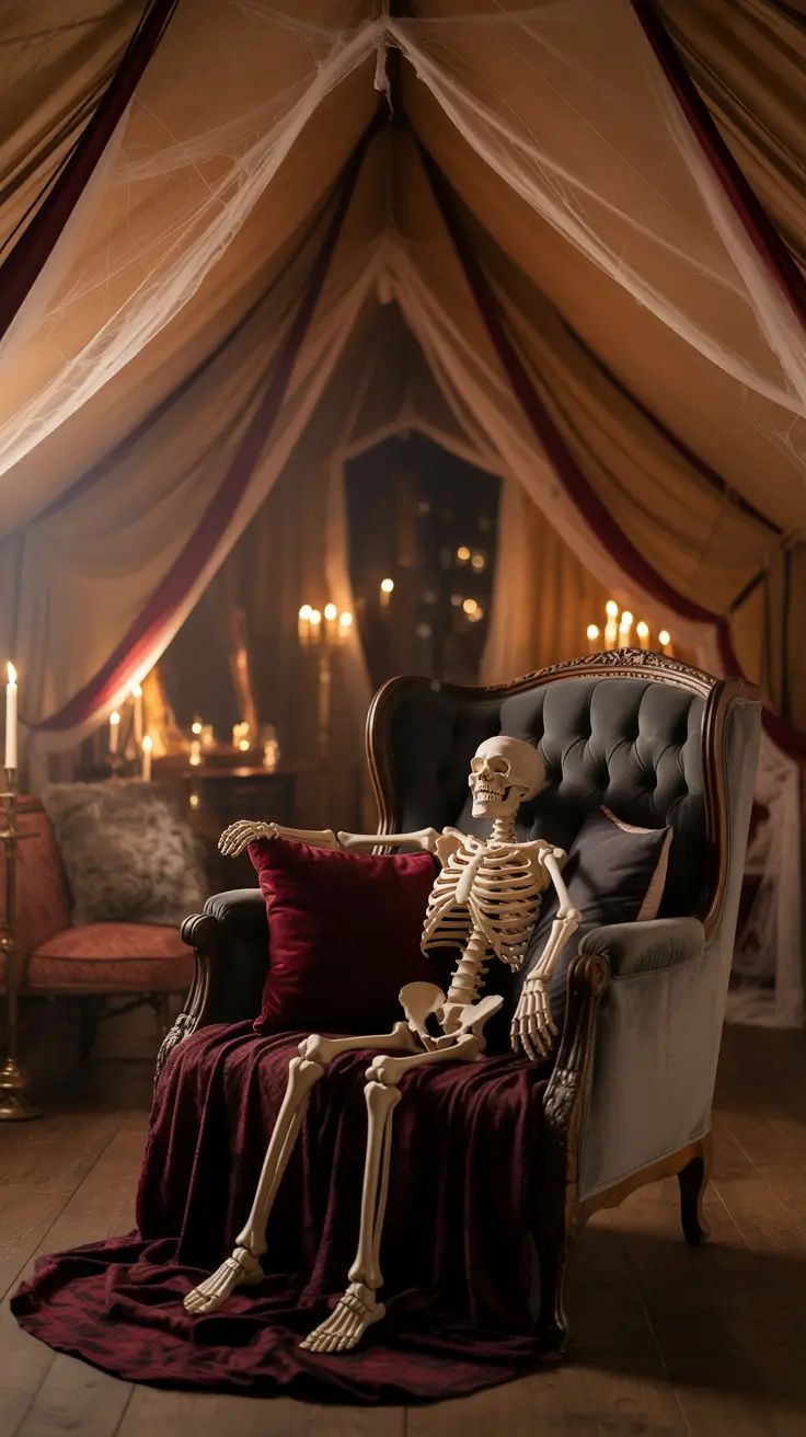 outdoor halloween decor ideas 2025 Transforming a Tent Into a Haunted Hideaway