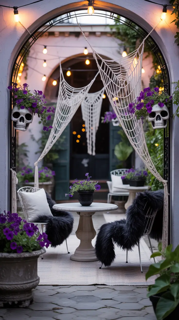 outdoor halloween decor ideas 2025 Stylish Backyards With a Haunting Aesthetic