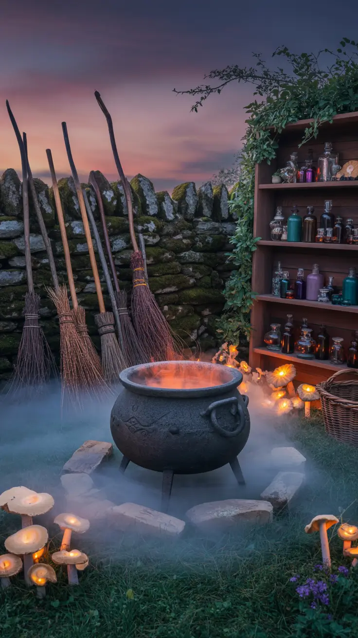 outdoor halloween decor ideas 2025 Magical Witches Decorations for Every Yard