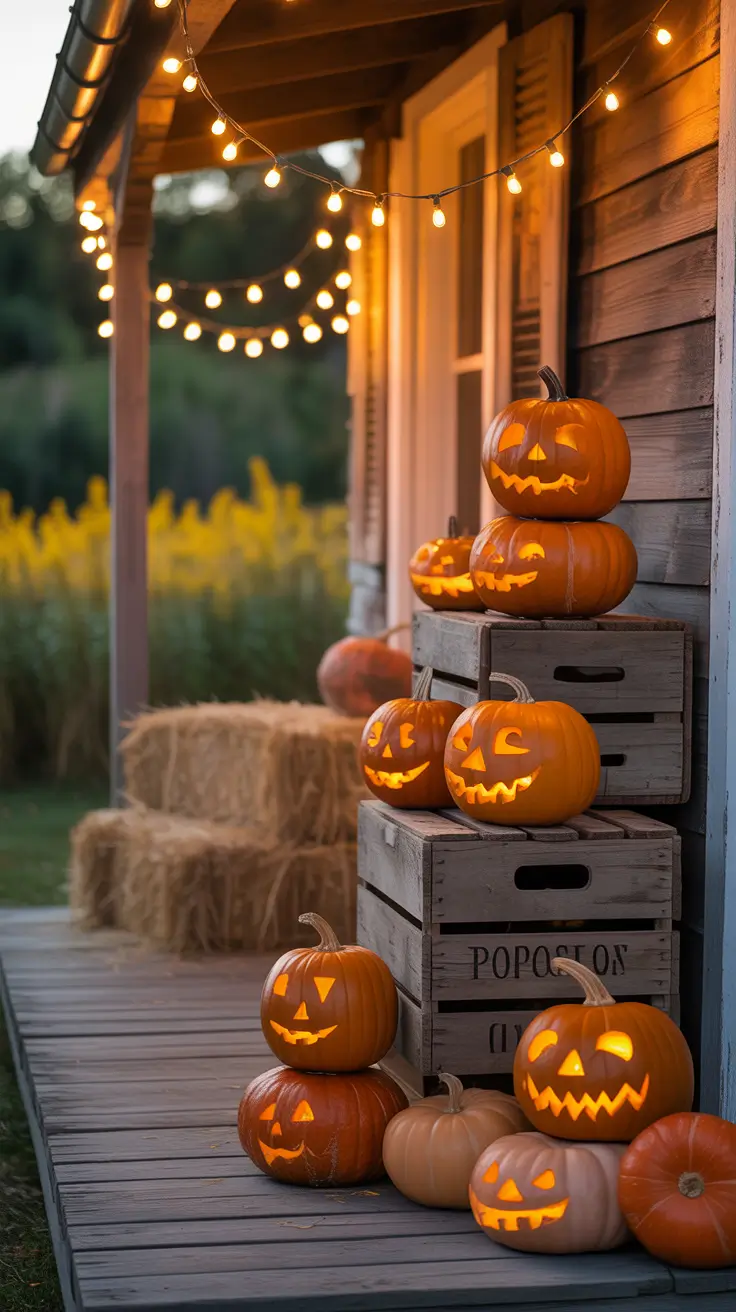 outdoor halloween decor ideas 2025 Classic Pumpkin Porch Ideas With a 2025 Twist