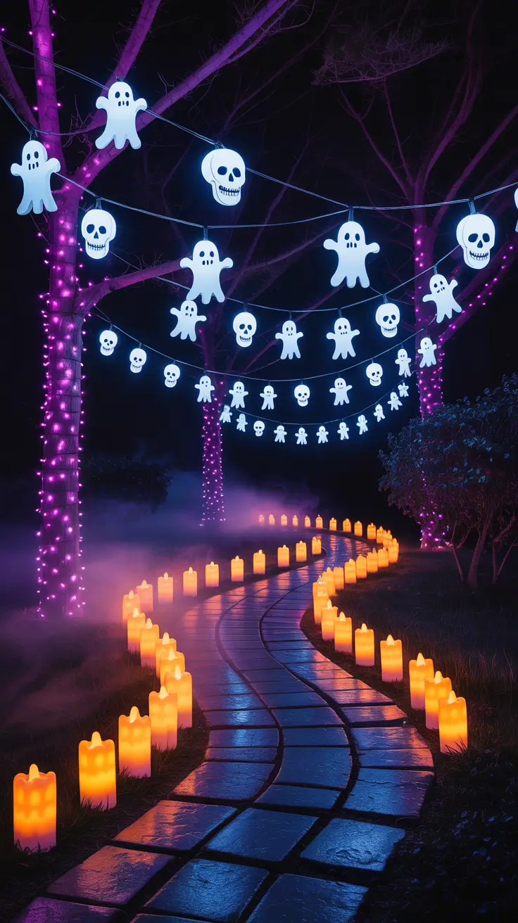 outdoor halloween decor ideas 2025 Halloween Lights That Set the Scary Mood