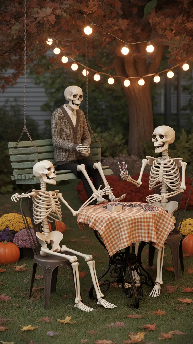 outdoor halloween decor ideas 2025 Skeleton Decorations That Steal the Show