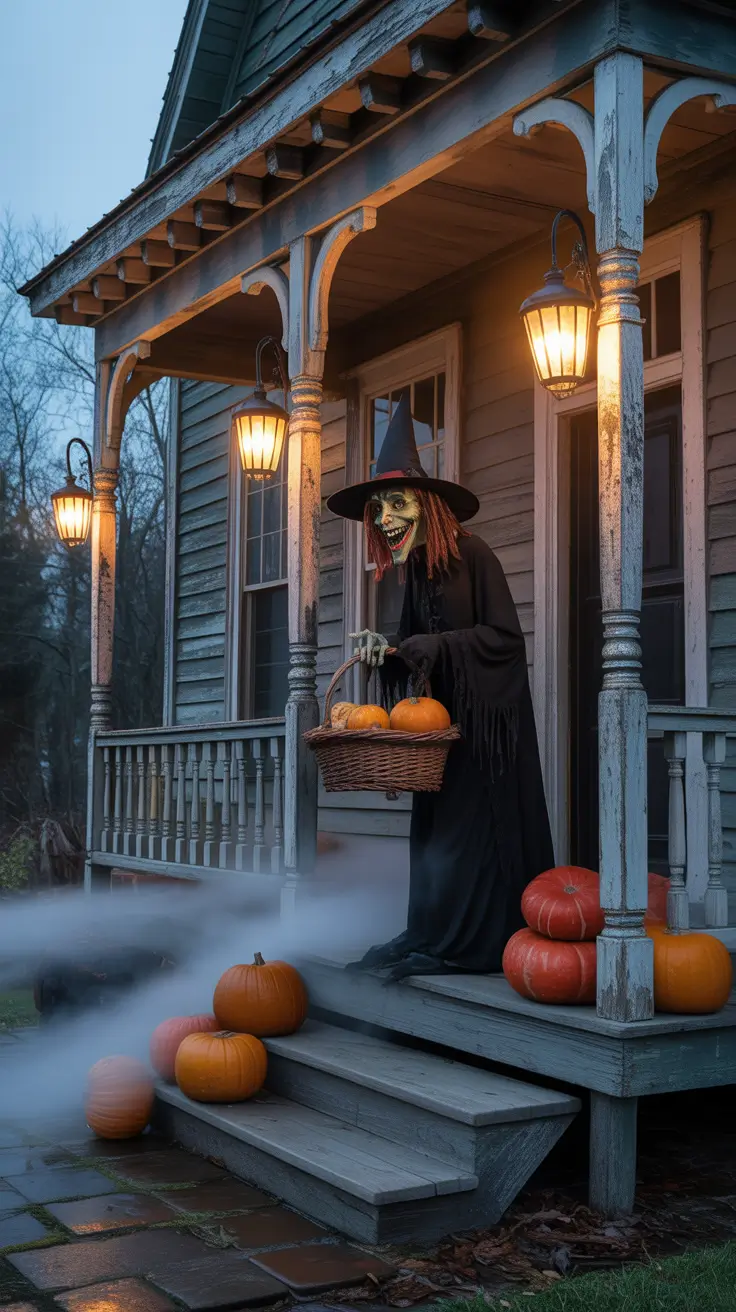 scary halloween decorations for home 2025 Fear at First Glance Front Porch Decor That Screams