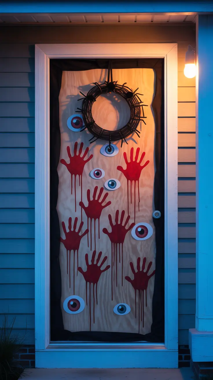 scary halloween decorations for home 2025 Eerie Entryways: DIY Door Decor That Frightens Fast