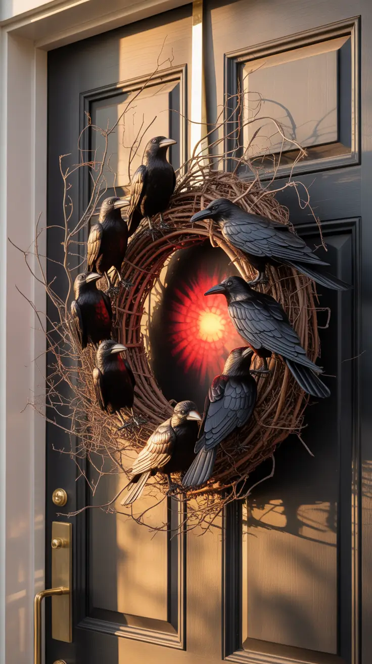 scary halloween decorations for home 2025 Wicked Wreaths: Door Decor That Howls With Style