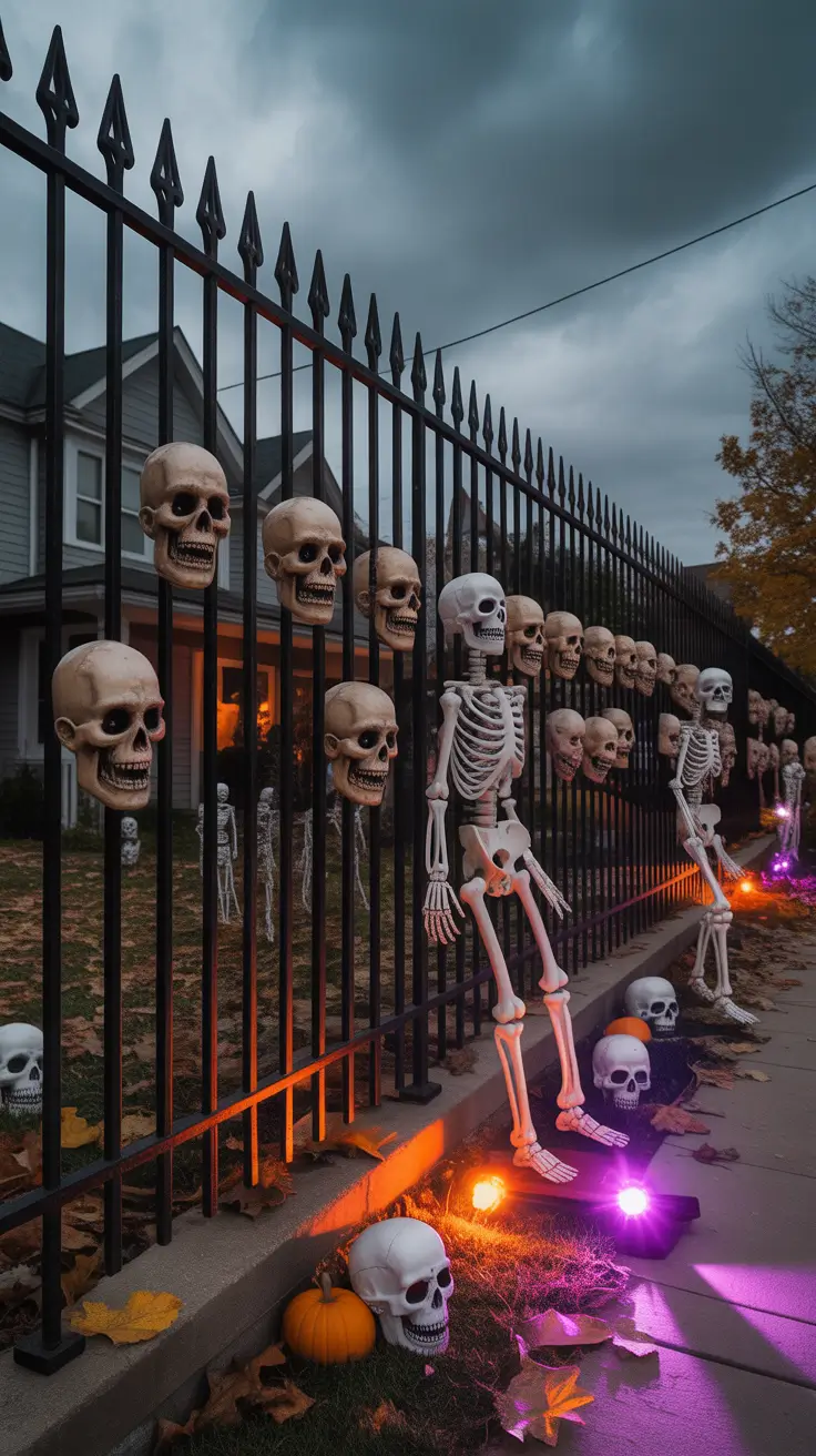 scary halloween decorations for home 2025 Nightmare Fence Lines: Outdoor Ideas for a Horror Perimeter