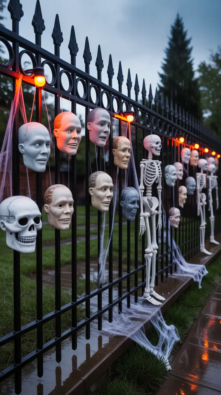 scary halloween decorations for home 2025 Nightmare Fence Lines: Outdoor Ideas for a Horror Perimeter