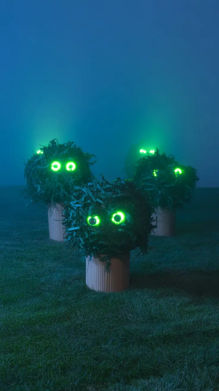 scary halloween decorations for home 2025 Eyes in the Bushes: Easy Outdoor Decor That Stalks