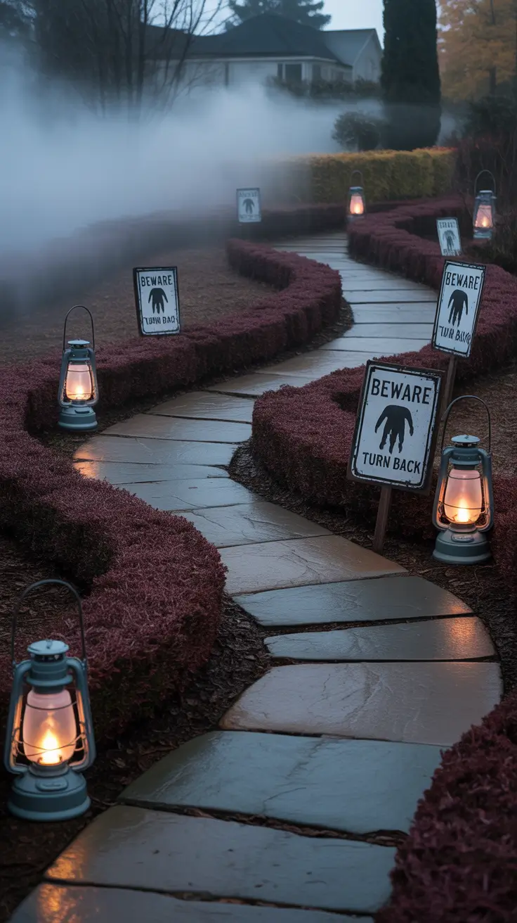 scary halloween decorations for home 2025 Spooky Front Yard Pathways: Guide Guests to Terror