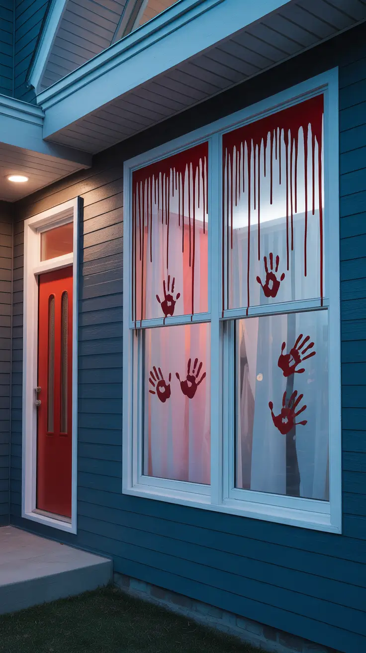 scary halloween decorations for home 2025 Bloody Windows: DIY Glass Decor That Spooks Inside & Out