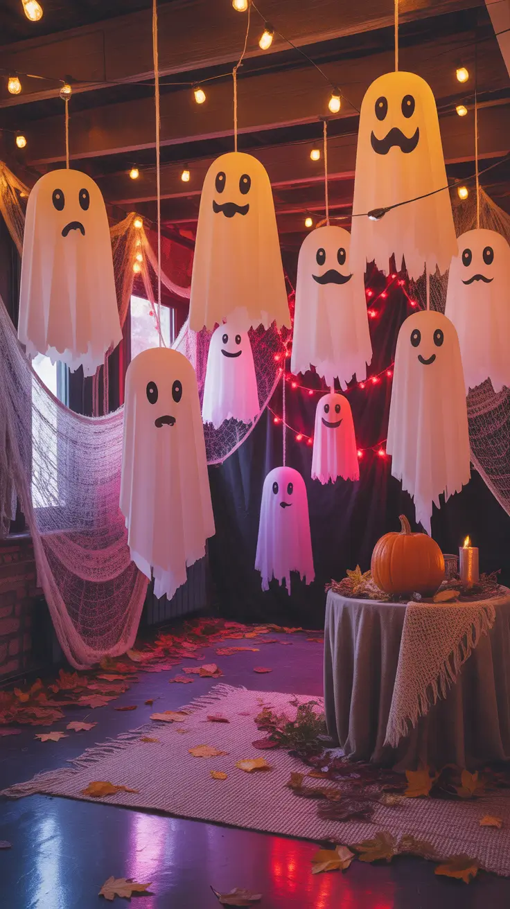 scary halloween decorations for home 2025 Floating Heads and Hanging Horrors: Ceiling Decor Indoors