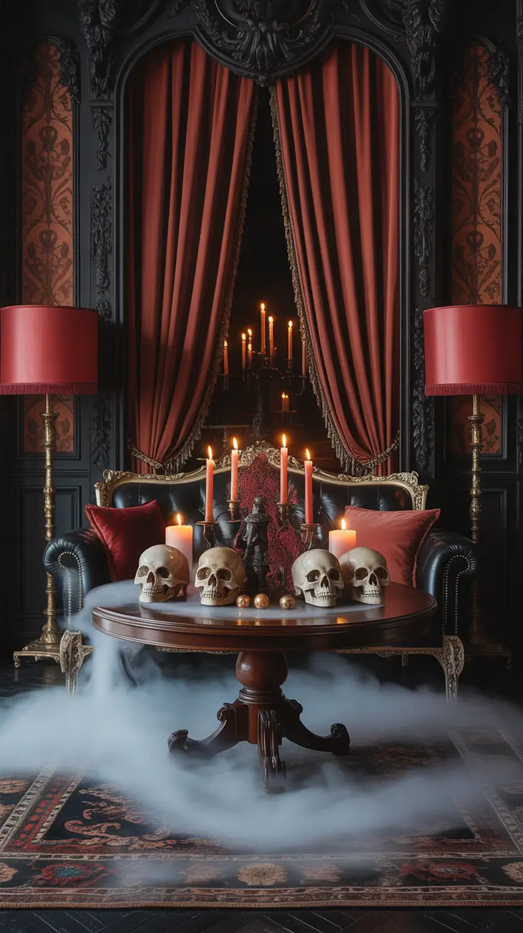 scary halloween decorations for home 2025 Living Room of the Damned Spine-Tingling Centerpieces