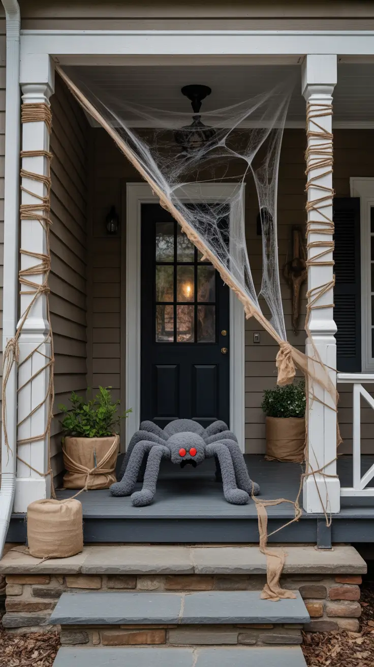 scary halloween door decorations 2025 DIY Spider Den with Webbed Wrath