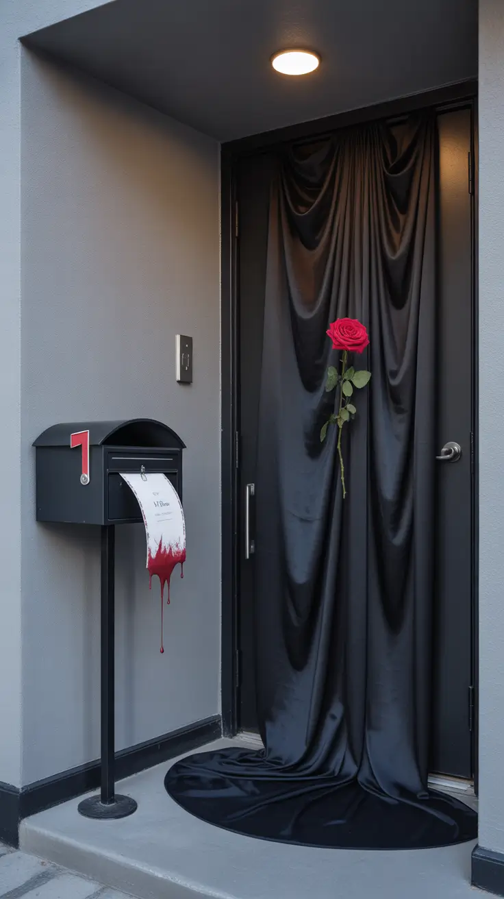 scary halloween door decorations 2025 Creepy Apartment Front Door for 2025 Tenants