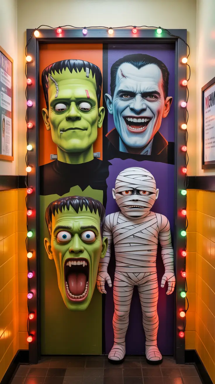 scary halloween door decorations 2025 DIY Skeleton Army Entrance