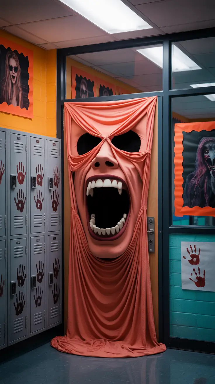 scary halloween door decorations 2025 Schoolhouse Screams: Terrifying Classroom Door Ideas