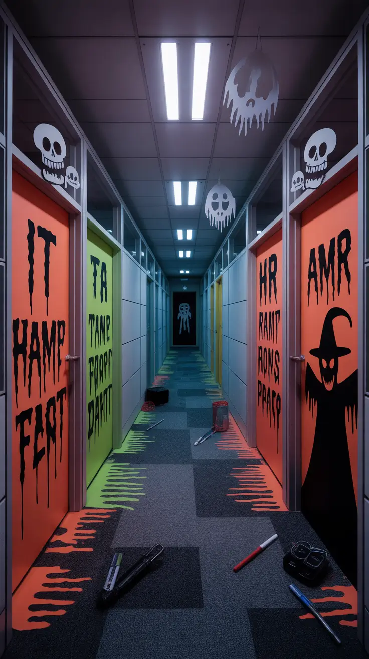 scary halloween door decorations 2025 Creepy Carnival Door with Clown Chaos