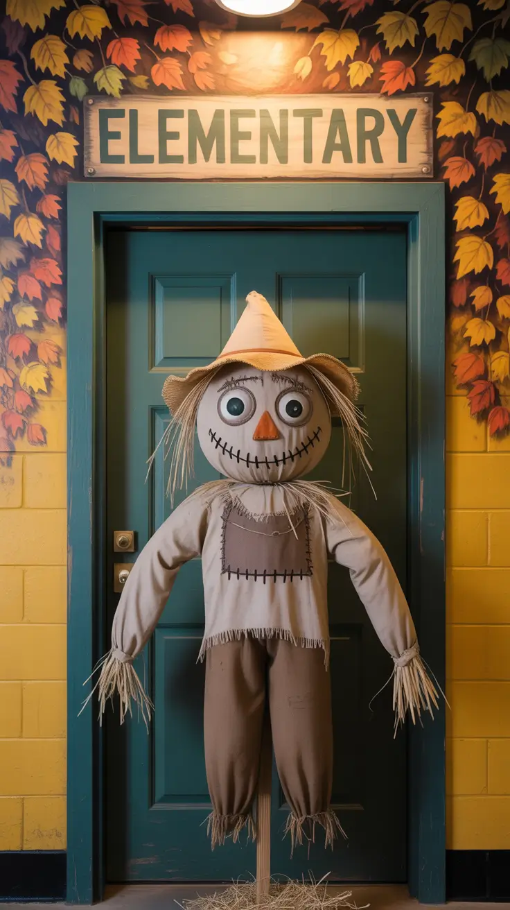 scary halloween door decorations 2025 Kid-Friendly Monster Face with Giant Eyes