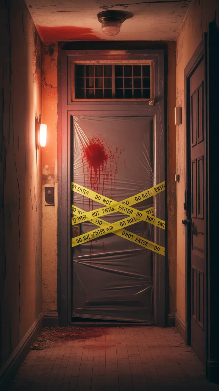 scary halloween door decorations 2025 Apartment Entryway of Nightmares