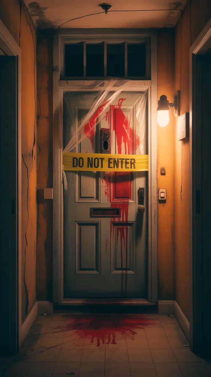 scary halloween door decorations 2025 Apartment Entryway of Nightmares