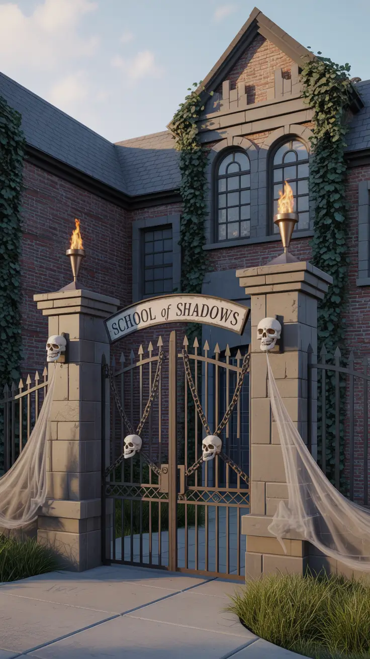 scary halloween door decorations 2025 Spooky School Front Door Ideas for 2025