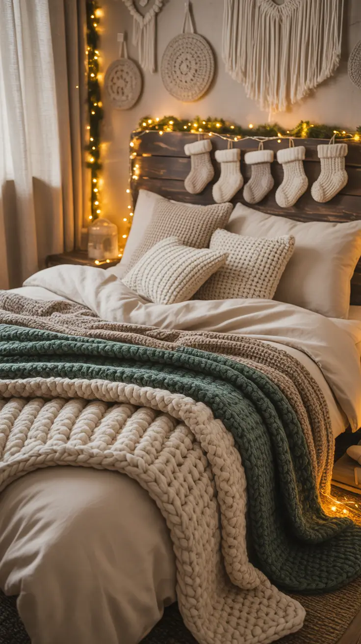 Christmas Bedroom Decor Ideas 2025 Crochet Room Details For Handmade Holidays
