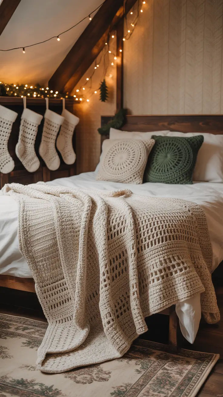 Christmas Bedroom Decor Ideas 2025 Crochet Room Details For Handmade Holidays