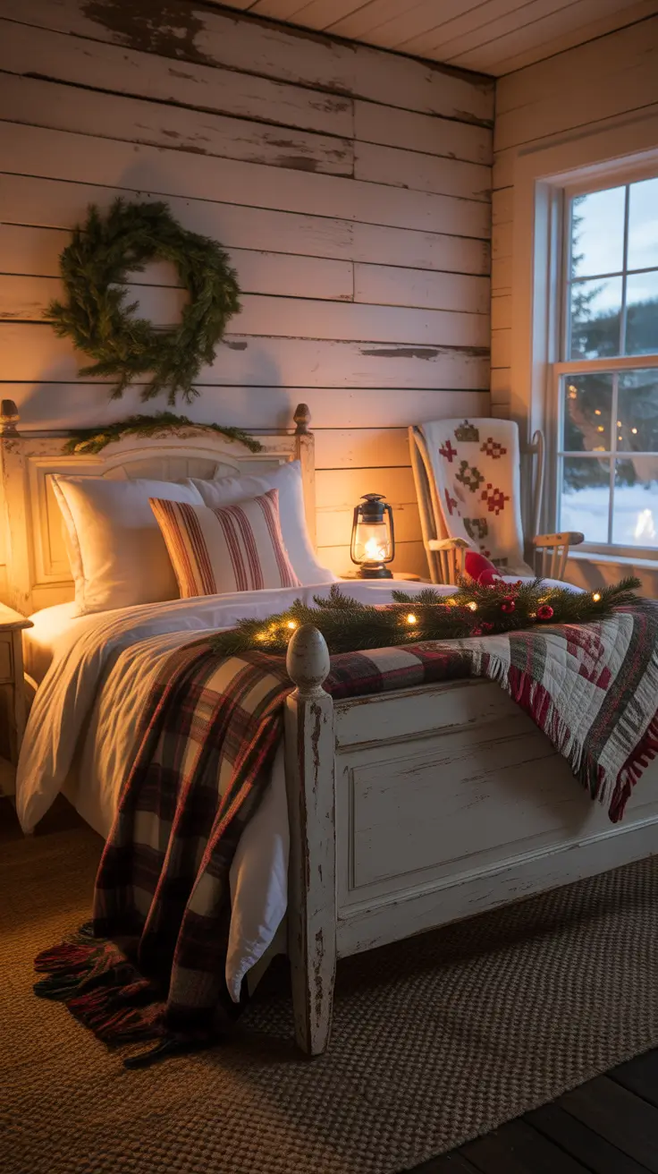 Christmas Bedroom Decor Ideas 2025 Farmhouse Christmas Bedroom With Rustic Charm