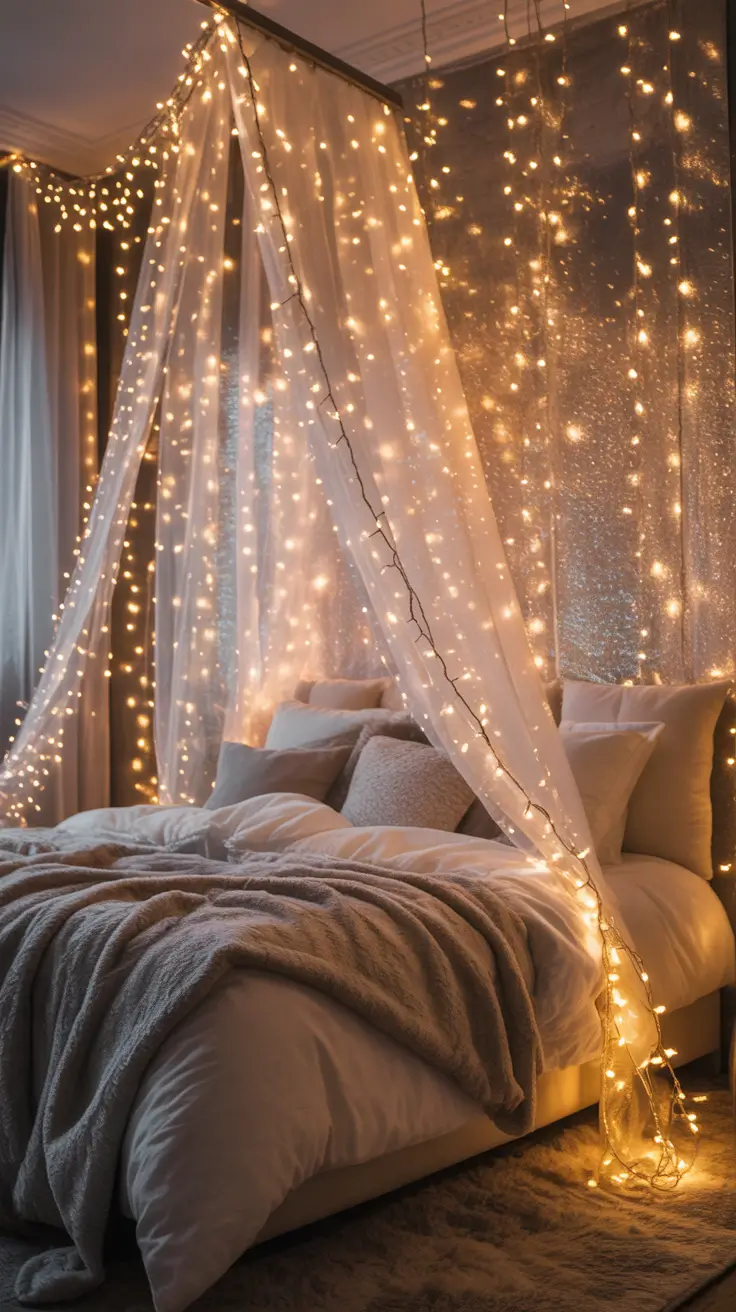 Christmas Bedroom Decor Ideas 2025 Fairy Lights Room Designs For A Sparkling Glow