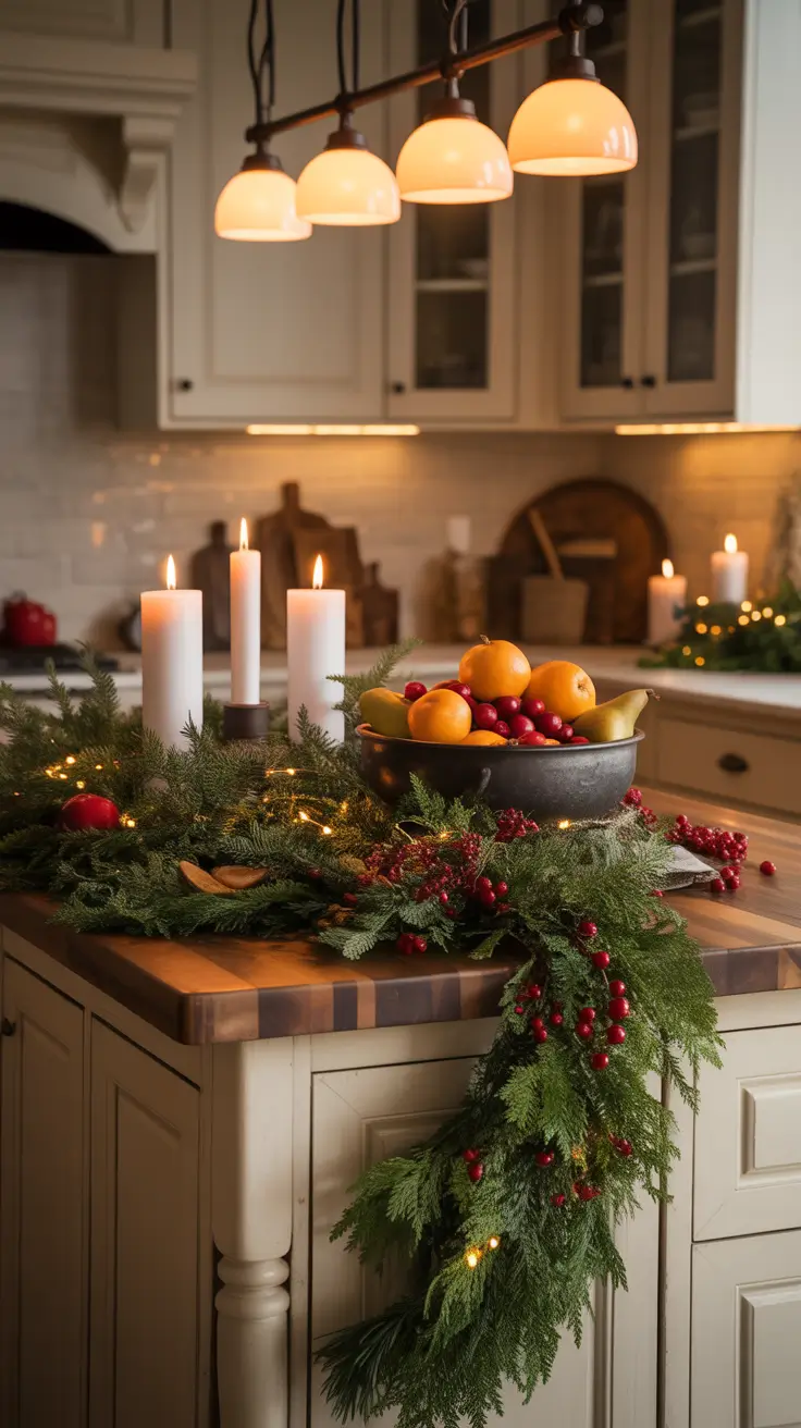 Christmas Decor Ideas 2025 Kitchen Island Christmas Centerpiece