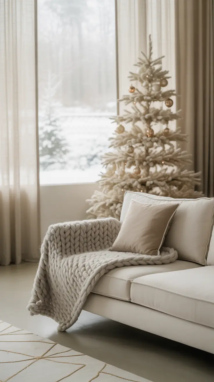 Christmas Decor Ideas 2025 Minimalist White Christmas Tree