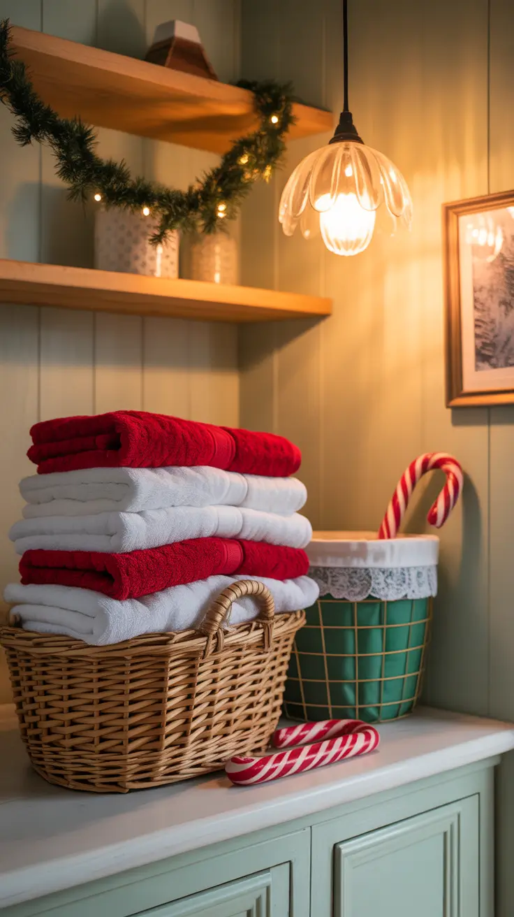 Laundry room holiday cheer