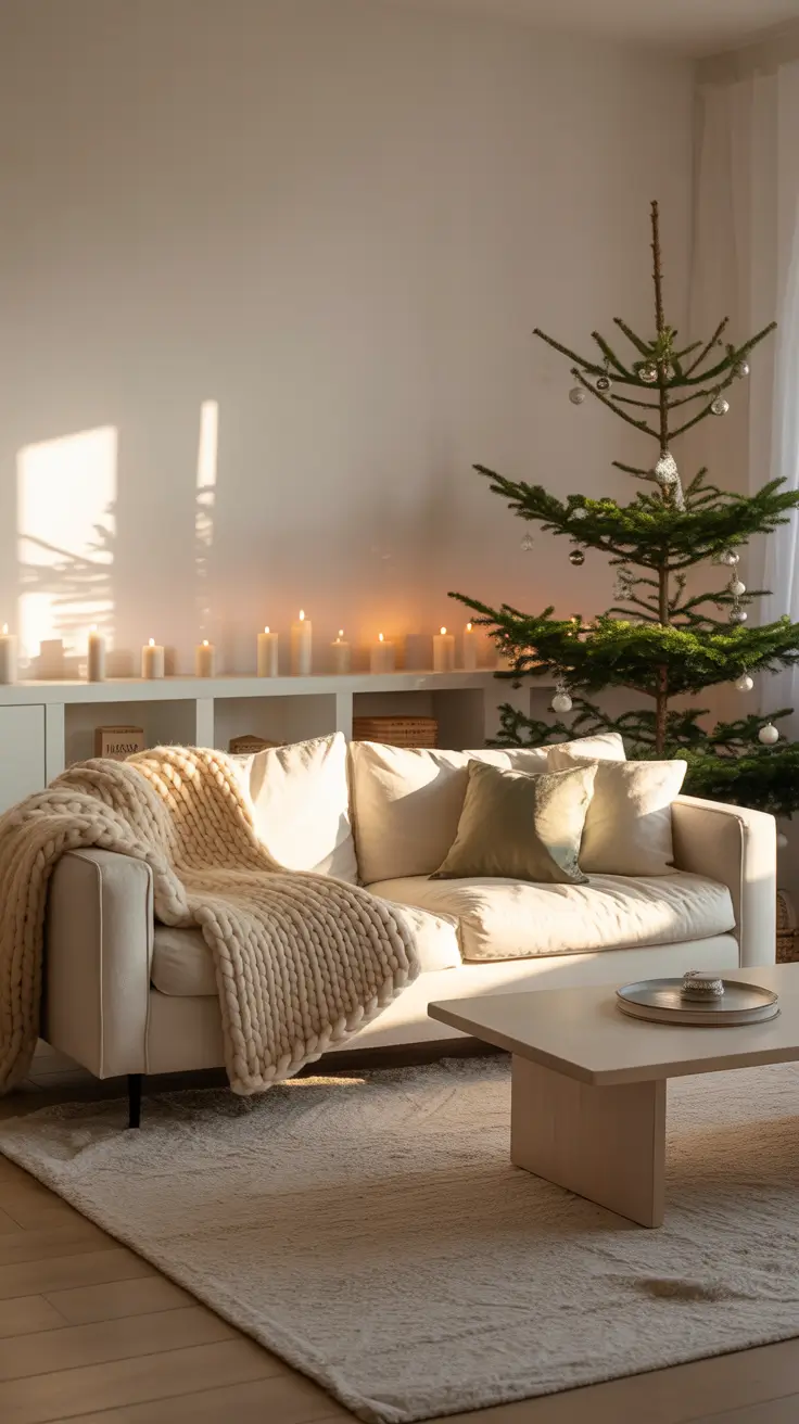 Scandinavian inspired living room Christmas