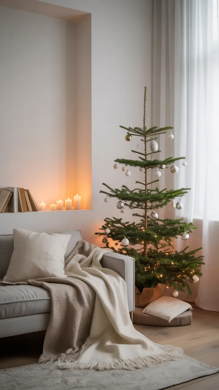 Scandinavian inspired living room Christmas