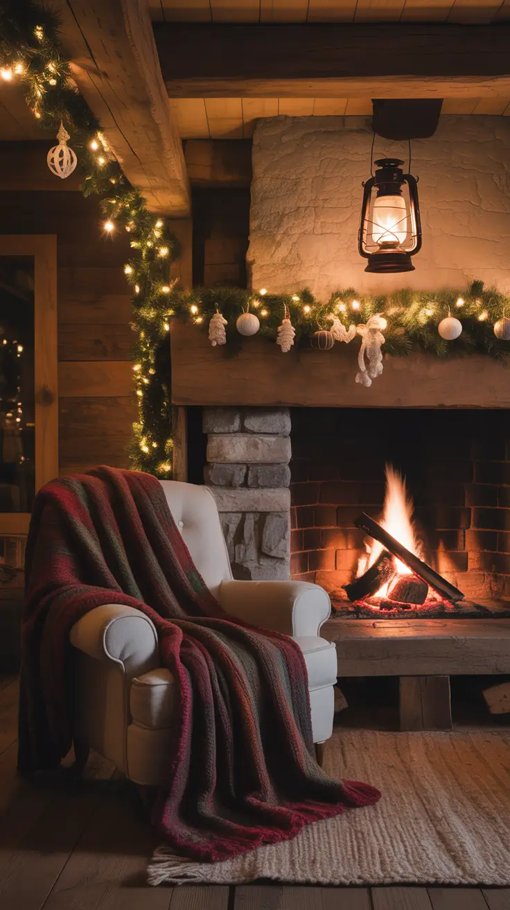 Family-friendly Christmas living room with kids toys