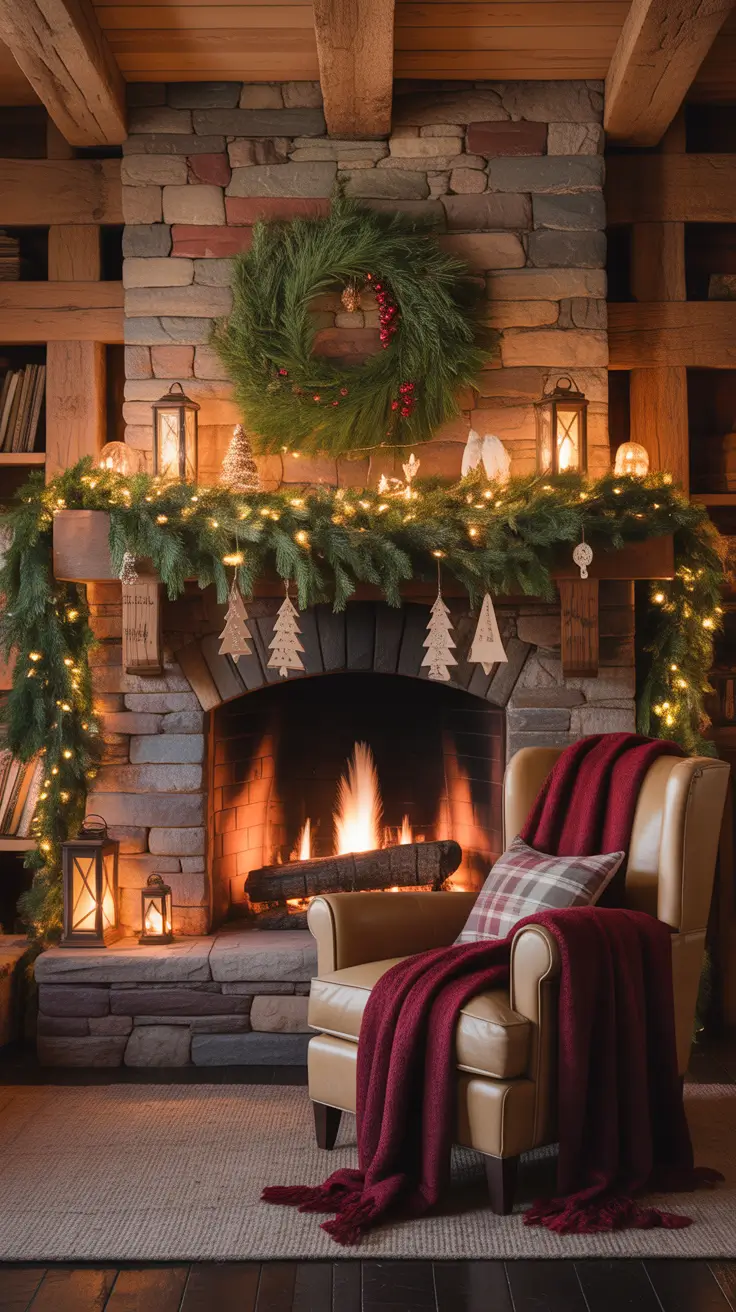 Family-friendly Christmas living room with kids toys