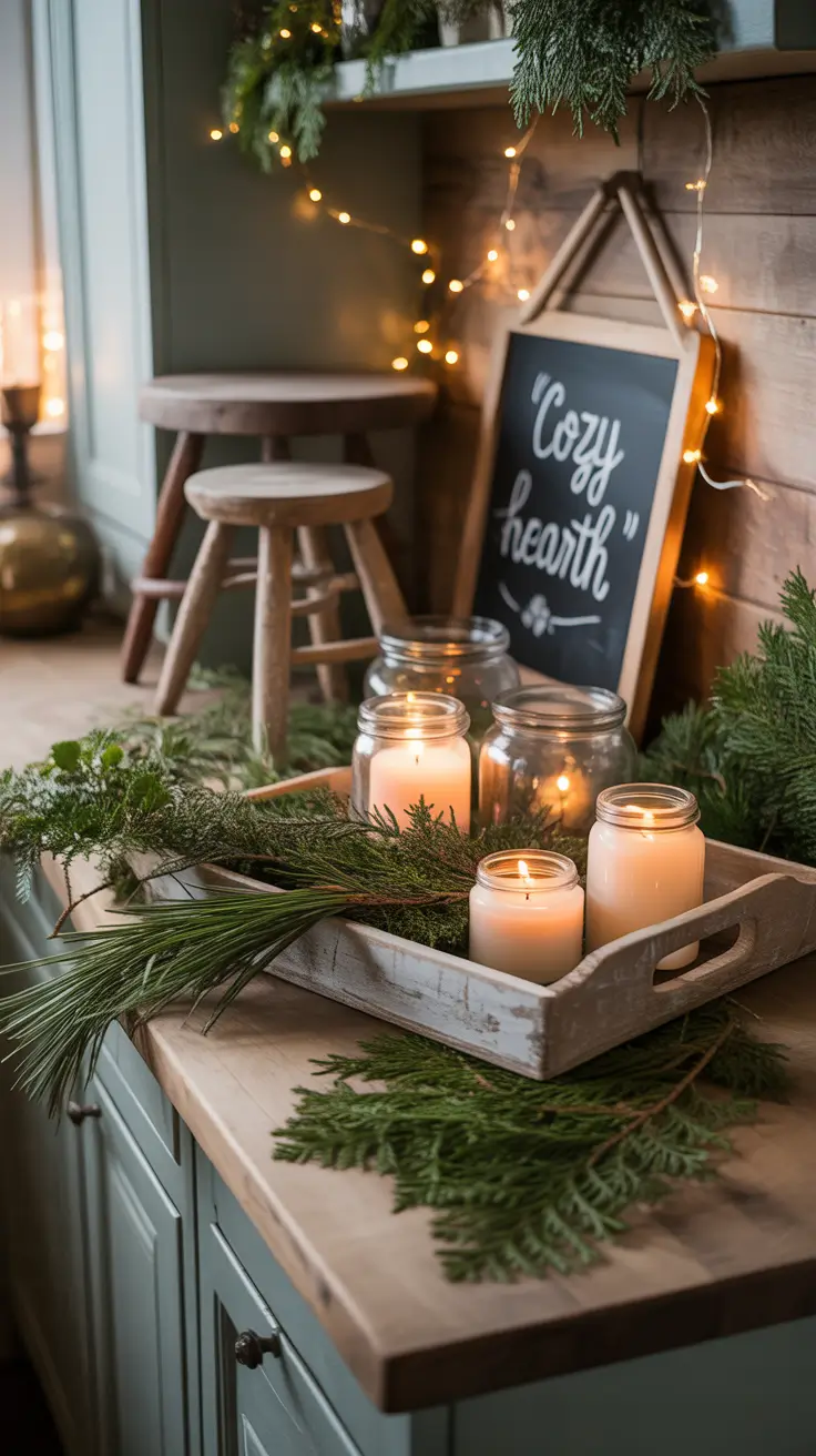 Christmas Kitchen Decor Ideas 2025 Rustic Counter Decor With Natural Elements