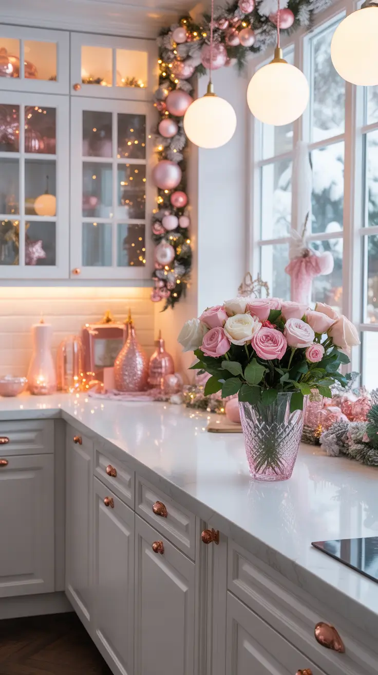 Christmas Kitchen Decor Ideas 2025 Pretty In Pink Christmas Kitchen