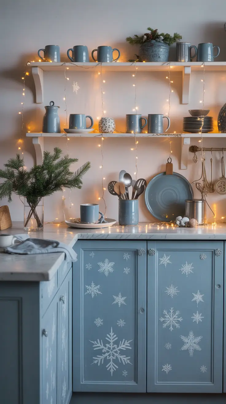 Christmas Kitchen Decor Ideas 2025 Cabinets DIY Painted Holiday Accents