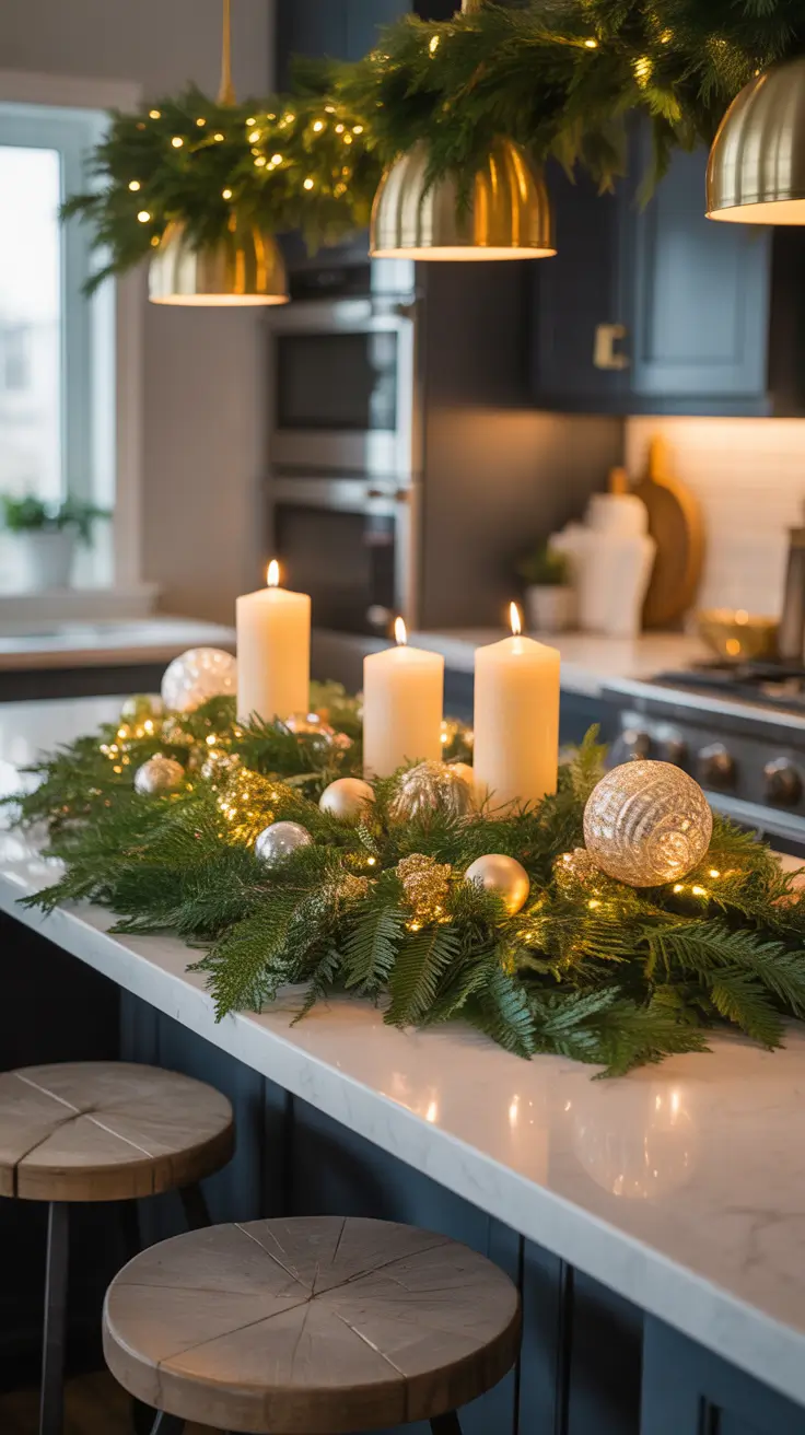 Christmas Kitchen Decor Ideas 2025 Festive Counter Centerpieces With Greenery