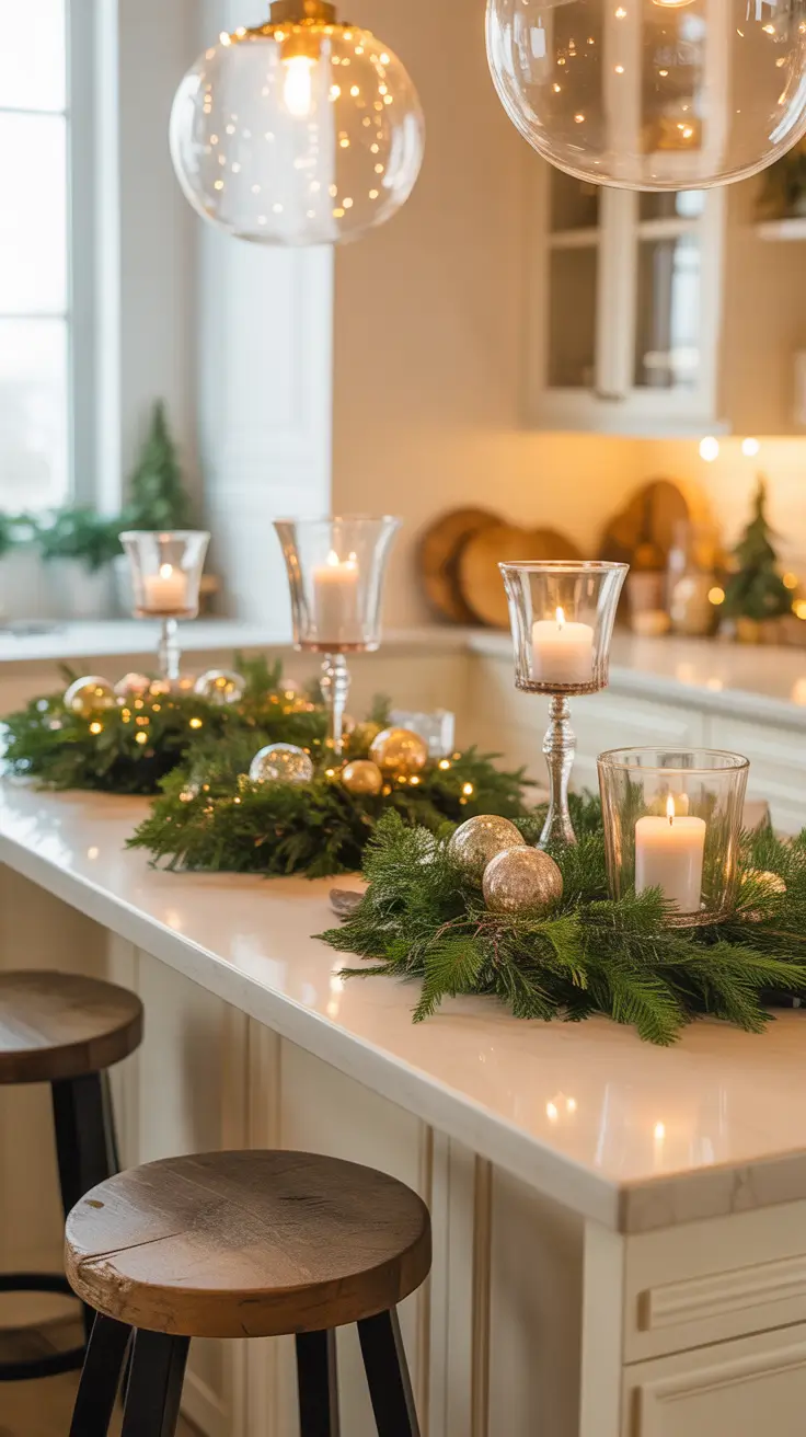 Christmas Kitchen Decor Ideas 2025 Festive Counter Centerpieces With Greenery