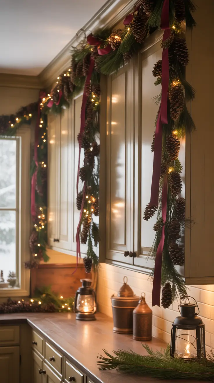 Christmas Kitchen Decor Ideas 2025 Creative Cabinets DIY Garland Ideas